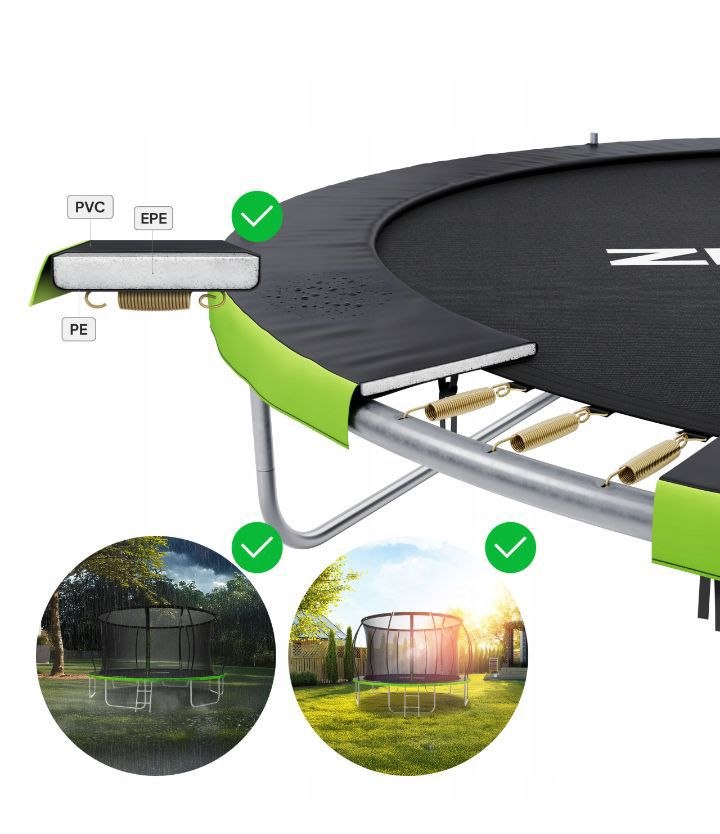 trampolina ogrodowa z siatką wewnętrzną dla dzieci 8ft 252cm zipro trampolina ogrodowa z siatką wewnętrzną dla dzieci 8ft 252cm zipro