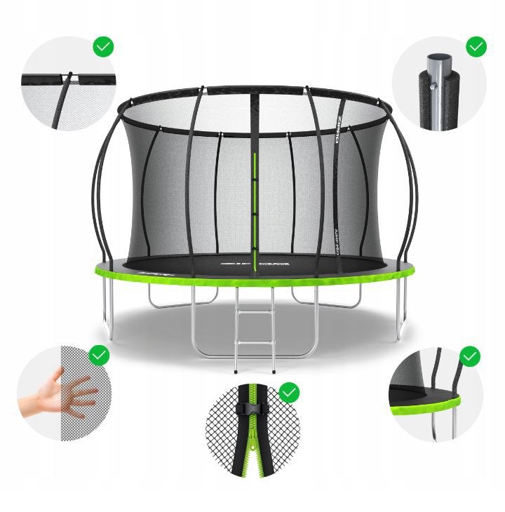 trampolina ogrodowa z siatką wewnętrzną dla dzieci 374cm 12ft zipro trampolina ogrodowa z siatką wewnętrzną dla dzieci 374cm 12ft zipro